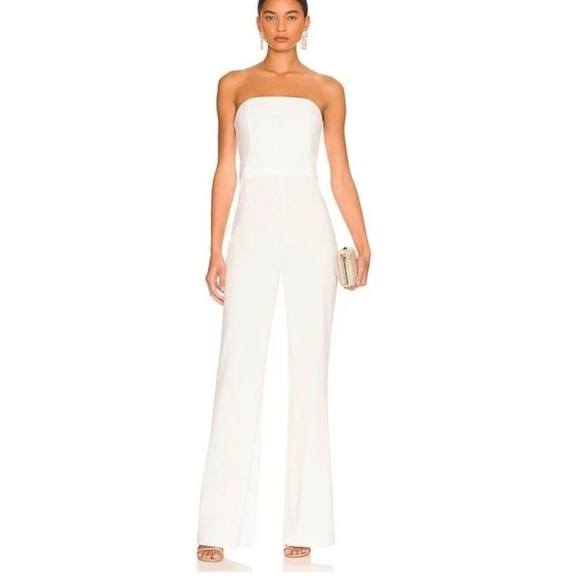 Alice + Olivia NWT Size 4 Lavera Jumpsuit in Off White Bridal *see notes* - Picture 2 of 13